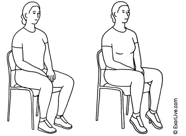 Illustration af, hvordan underbenene trænes.