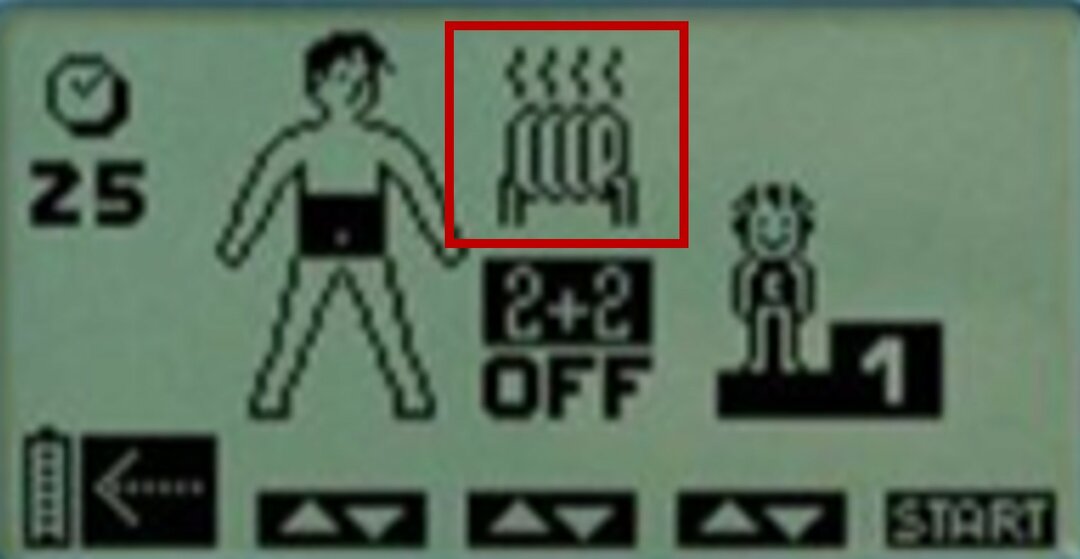 Radiator med varmestreger over, når du ikke skal varme op, forsvinder varmestregerne.