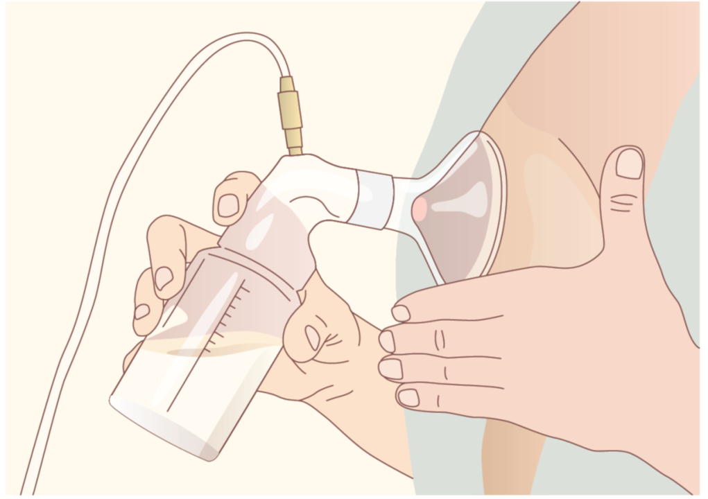 Illustration af brug af pumpe.