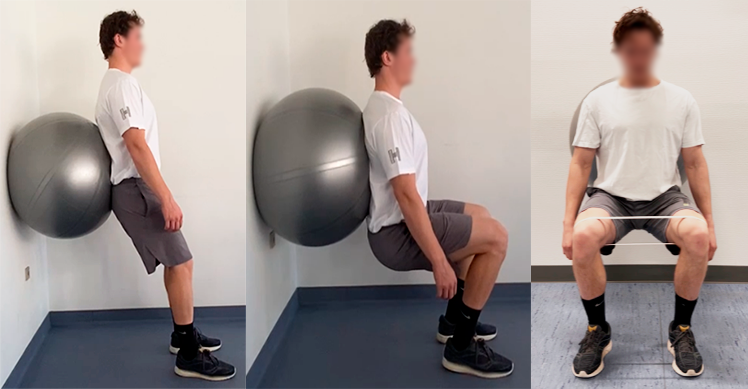 Squat med bold i ryggen