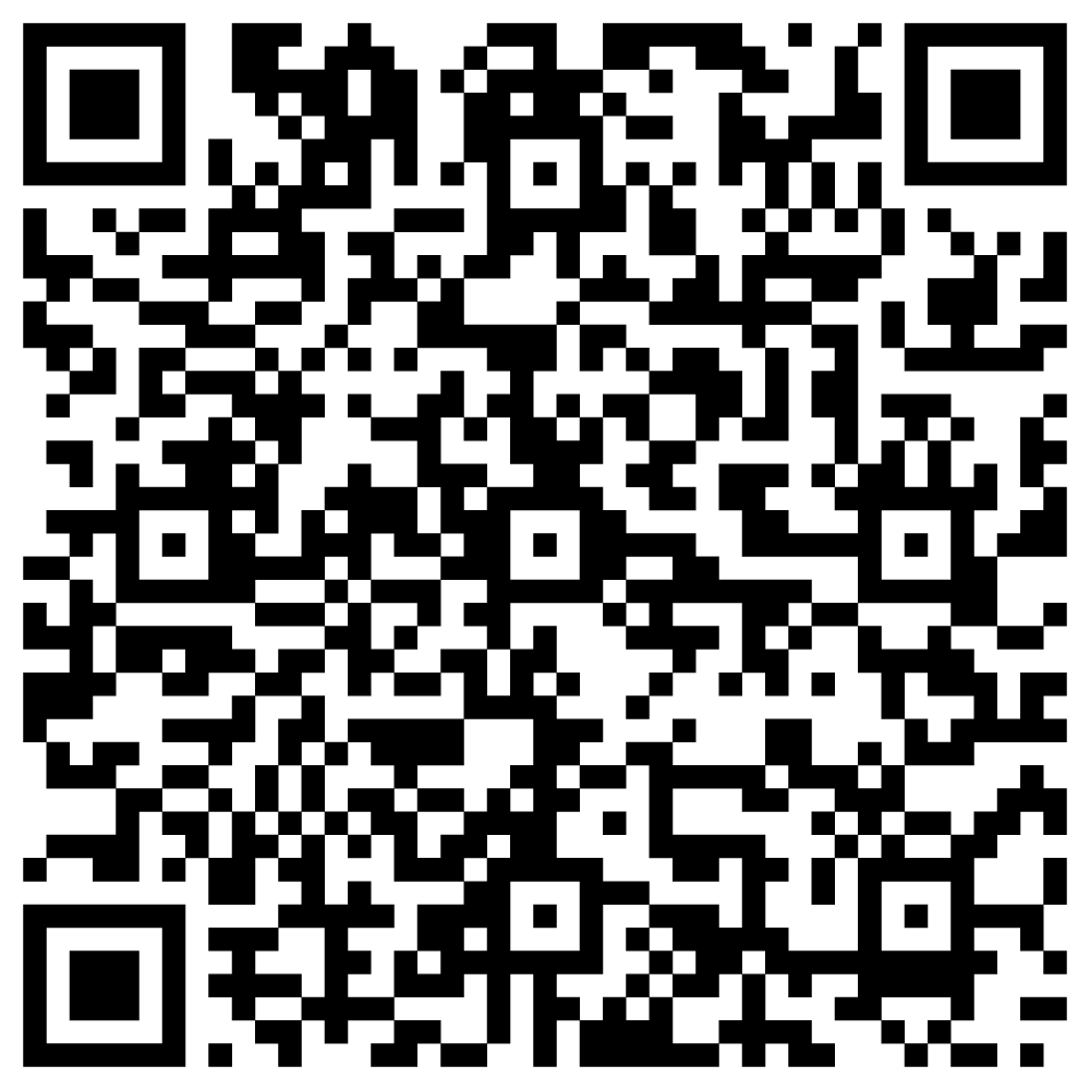 QR-kode til træningsguide til patienter med hoftebrud - link går til www.hvidovrehospital.dk/pbd