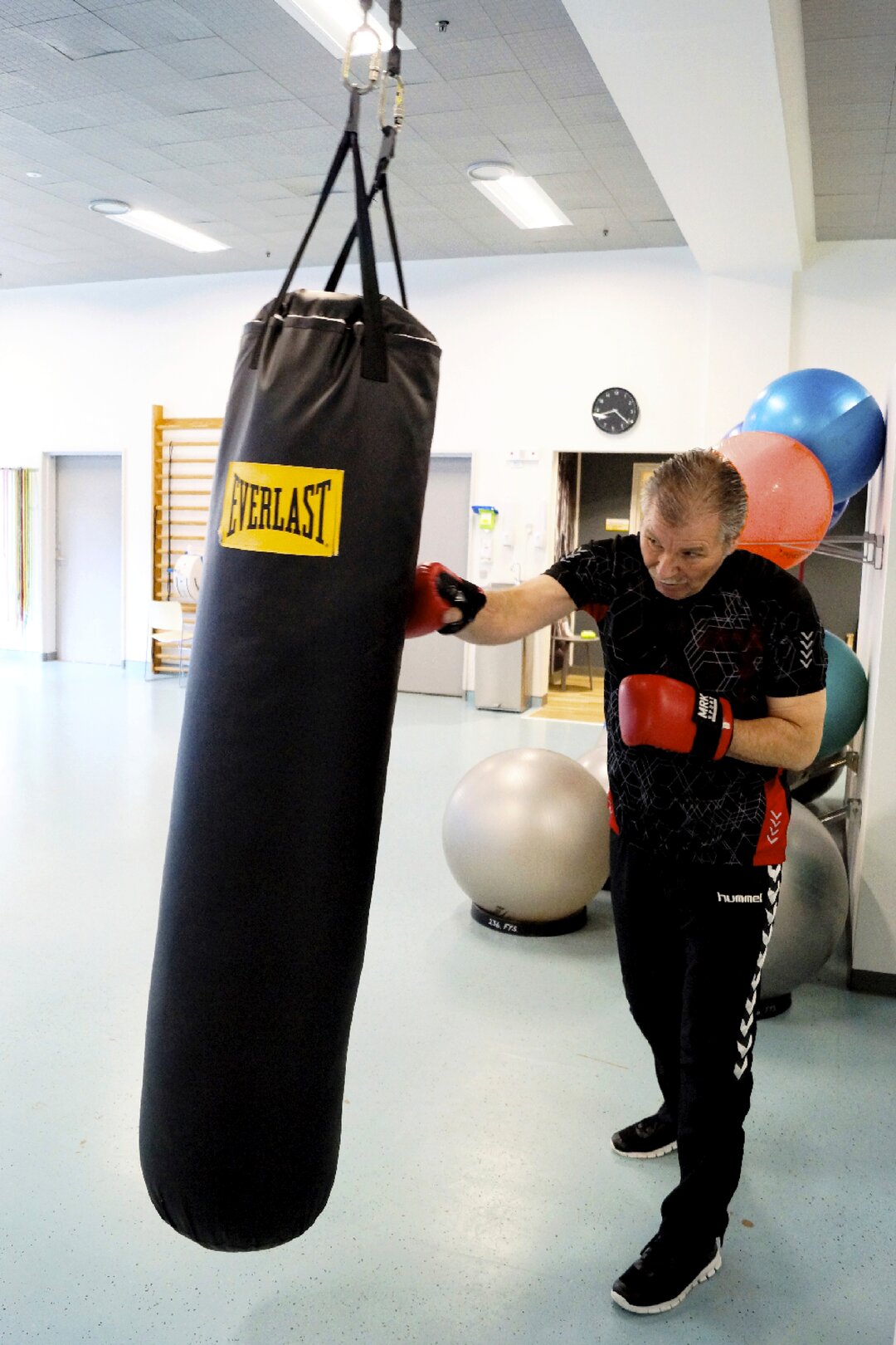 Billedet viser en patient træne.
