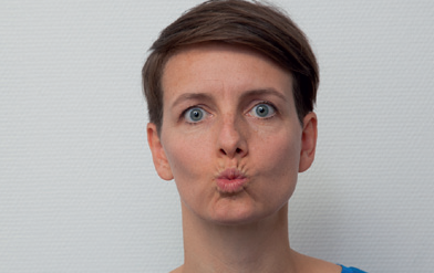 6. Spids munden (”trutmund”).  Spids munden kraftigt til. Hold i tre sekunder. Slap af. Gentag ____ gange