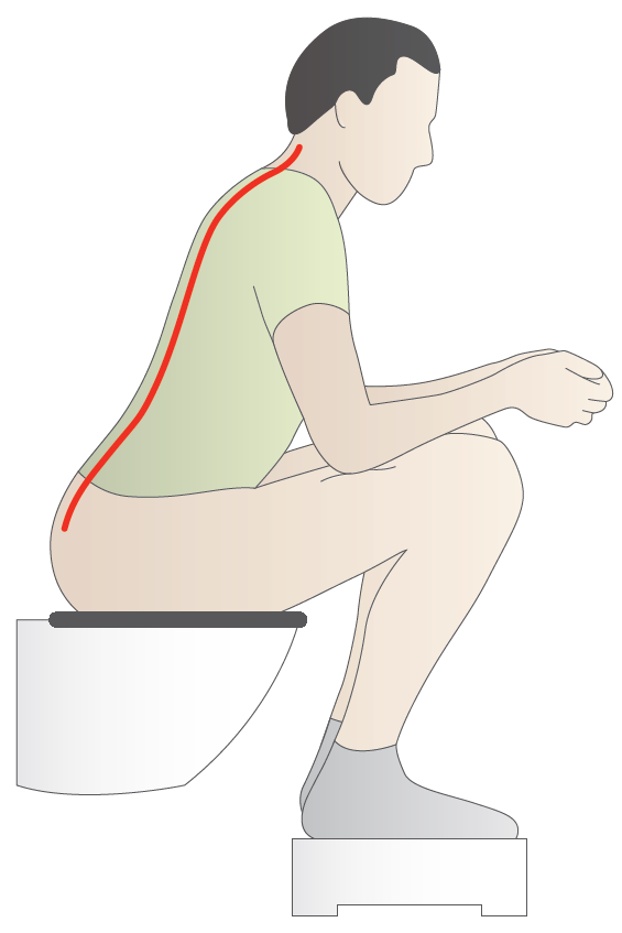 Illustration af toiletstilling
