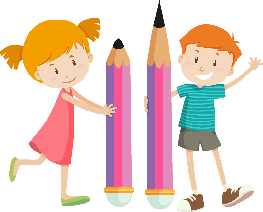 Illustration af en dreng og pige