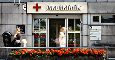 Billedet viser Akutklinikken udefra. 