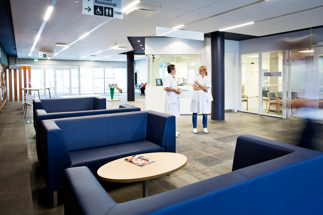 Billede af reception på Glostrup hospital