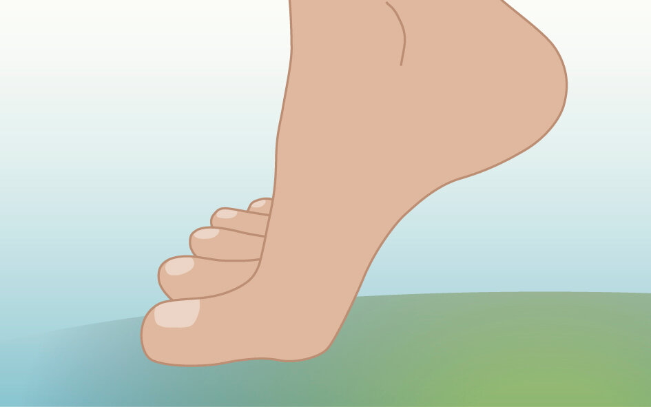 Dekorativ illustration af en fod